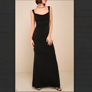 Inspiring Glamour Black Backless Column Maxi Dress